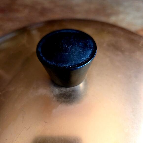 Vtg Ware-Ever Aluminum Cooking Serving Copper Lid Handles 9" Diameter MCM - Picture 8 of 9